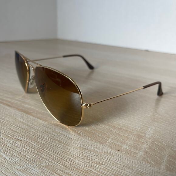 Ray-Ban RB3025 Gold Aviator Large Metal Sunglasses 001/51 FRAMES ONLY 58-14-135 - Picture 3 of 8